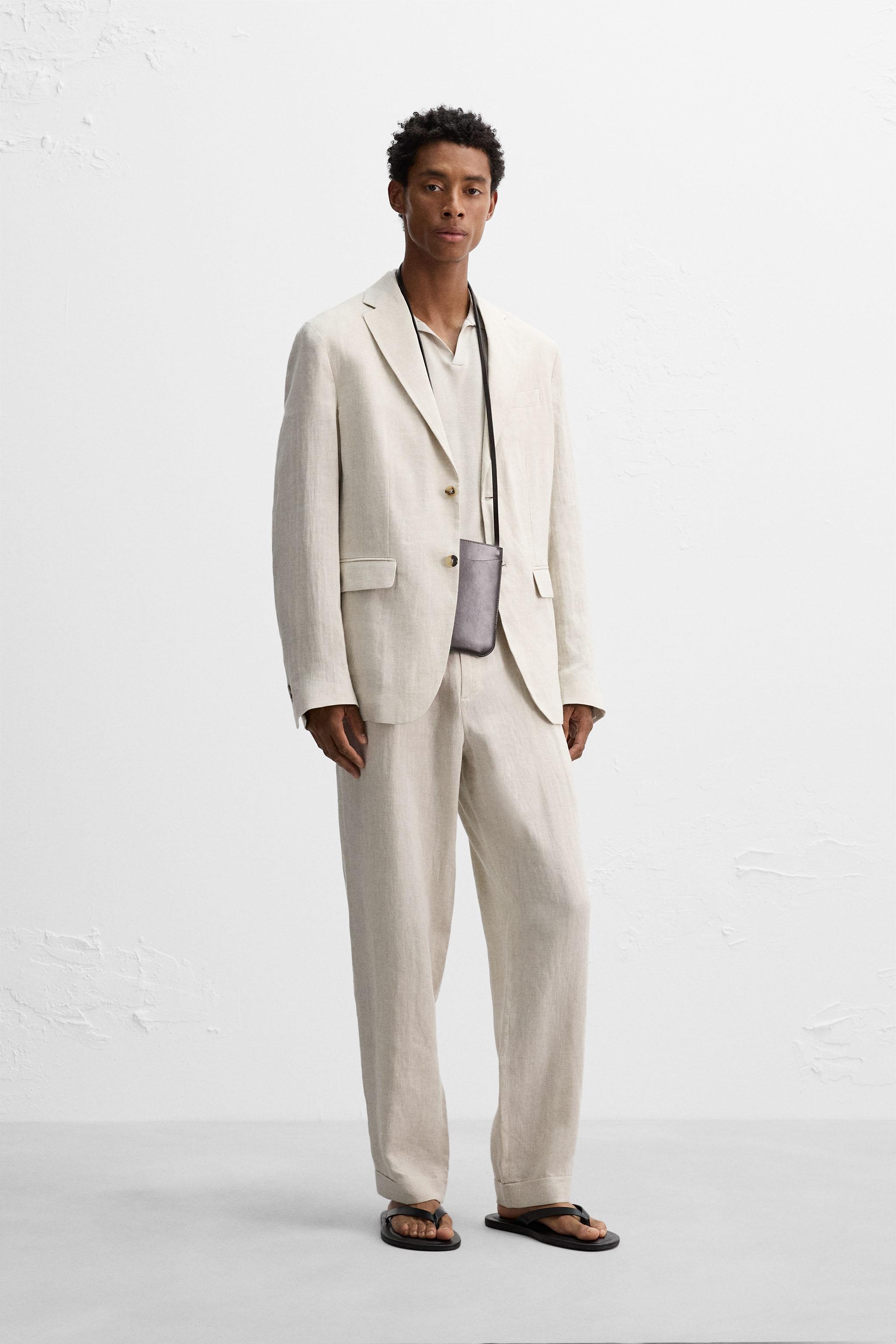 PANTALON DE COSTUME 100 % LIN